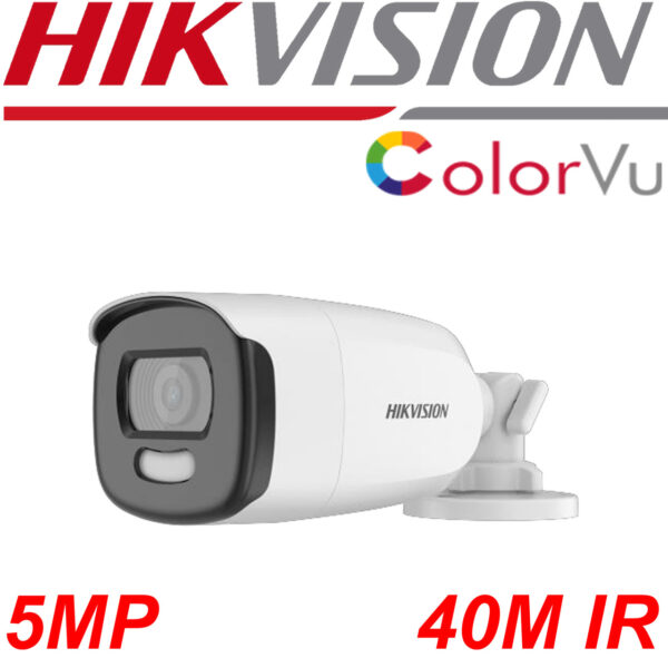 Hikvision DS-2CE12HFT-F28 ColorVu TurboHD 5MP Outdoor Analog HD Bullet Camera with 2.8mm Lens