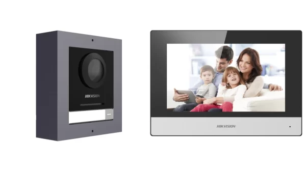 Hikvision DS-KIS602(B) Modular IP Video Intercom Kit with 7" Touchscreen