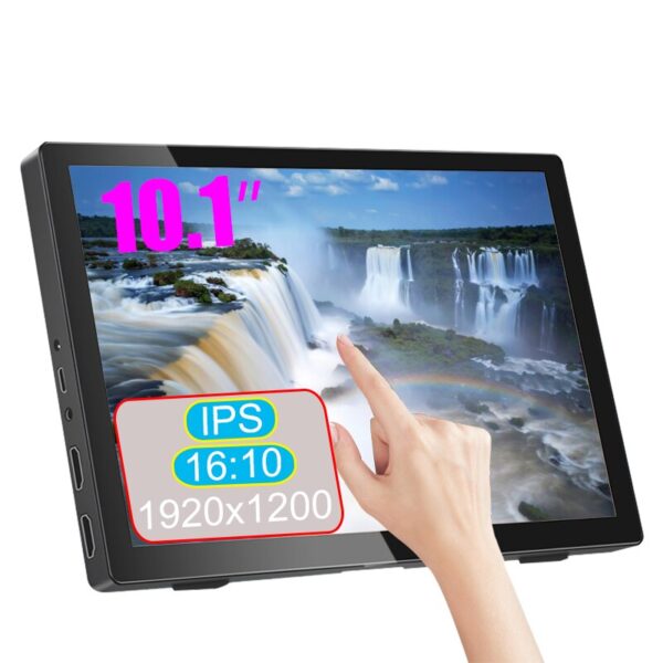 10.1 Inch Protable Monitor 1920x1200 16:10 IPS Panel Touchscreen Computer Monitor With Type-C Support Laptop Xbox PS5 Display