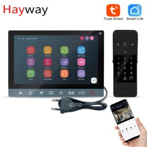 1080P Tuya Video Intercom System Wireless WiFi Video Door Phone for Home Video Door Bell with Swipe Card/Password Unlock Functio