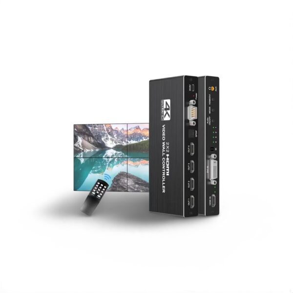 4K HDMI Video wall controller 2x2 HDMI DVI Video wall Processor 1X2 1X4 1X3 2X1 3x1 4X1 multi video screen processor splicer