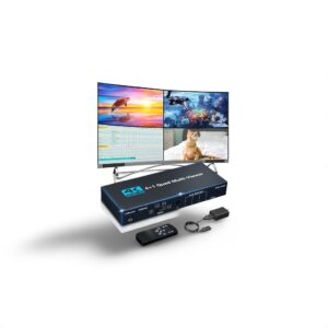 FSU HDMI-Compatible Switch 4x1 Quad Multi-viewer Seamless Switcher 4 In 1 Out 4K 30Hz 4-way Video Splitter for PS4 Camera PC TV
