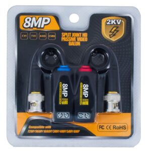 8MP CCTV Passive Video Balun BNC Transmission Cables 4K HD Twisted Pair For AHD CVI TVI CVBS CCTV