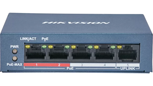 4 Port Fast Ethernet Unmanaged POE Switch   DS-3E0105P-E/M