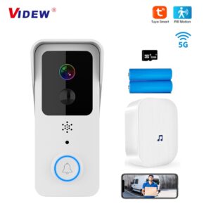 Tuya Smart Video Doorbell 5G 2.4G WiFi Outdoor Door bell Waterproof IP65 Battery Intercom Smart Life Wireless doorbell Camera