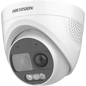 Hikvision DS-2CE72DF3T-PIRXOS IOT Series ColorVu 2MP HDoC Turret Camera, 2.8mm Fixed Lens, White