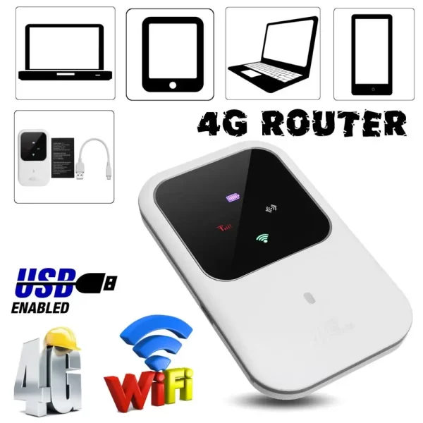 Portable Wifi 4G Router LTE Wireless Car Mobile Wifi Hotspot SIM Card Slot Unlock