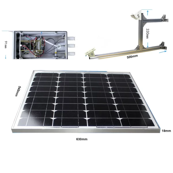 GZGMET 960P 1.3M Solar Power Surveillance Camera Wireless Outdoor Solar Power IP Camera 3G/4G SIM support 64GB TF - Image 4