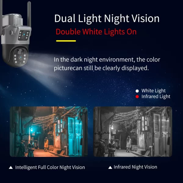 ⁦Solar Camera Solar Surveillance Camera with SolarPanel V380 4G WiFi Dual Lens 360°Camera 8MP 4K CCTV Outdoor Security Waterproof⁩ - الصورة ⁦4⁩