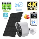 Solar Wifi Camera Outdoor 4G 5MP Video AI Human Detection Two Way Audio Surveillance Security CCTV IP Cameras with Solar Panel