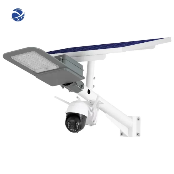 Outdoor Ip65 Waterproof Dusk To Dawn Led Security Flood Lamp Remote Control 300w Solar Street Lights With Cctv Camera 4g Wifi