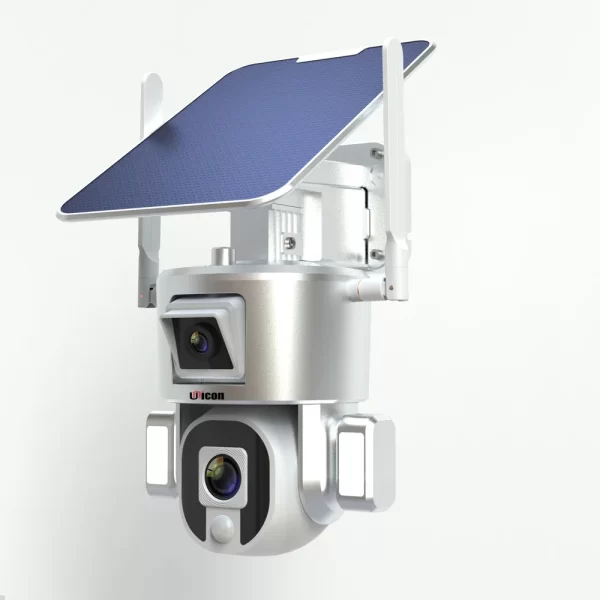 4K Dual Lens Two Way Audio Floodlight 10X Zoom Battery Powered Human Tracking 4G Network Solar PTZ Camera - Image 2
