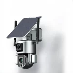 Solar binocular camera head night vision HD monitoring camera wireless 4g home remote mobile phone outdoor door