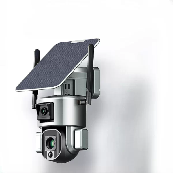 Solar binocular camera head night vision HD monitoring camera wireless 4g home remote mobile phone outdoor door