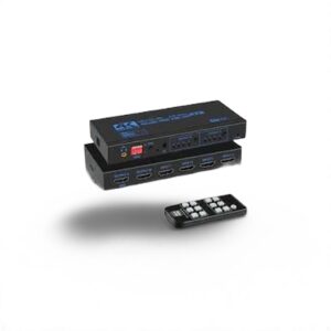 HDMI Matrix 4X2 with Audio 4K 60Hz HDMI 4 in 2 out Matrix Switch splitter