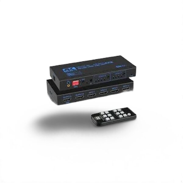 HDMI Matrix 4X2 with Audio 4K 60Hz HDMI 4 in 2 out Matrix Switch splitter