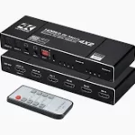 2023 4x2 HDMI Matrix Switch Splitter 4 In 2 Out 2 In 2 Out with SPDIF L/R 3.5mm HDR HDMI-compatible Switch ARC 4K@60Hz for PS5