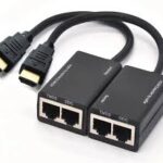 30M HDMI-Compatible Extender 1080P Over RJ45 Cat5e Cat6 Cable LAN Ethernet Network HDTV Adapter Extender Repeater for PC TV