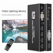 4K HD-MI Video Wall Controller 2x2 HD-MI DVI Video Wall Processor 1X2 1X4 1X3 2X1 3x1 4X1 Multi Video Screen Processor Splicer