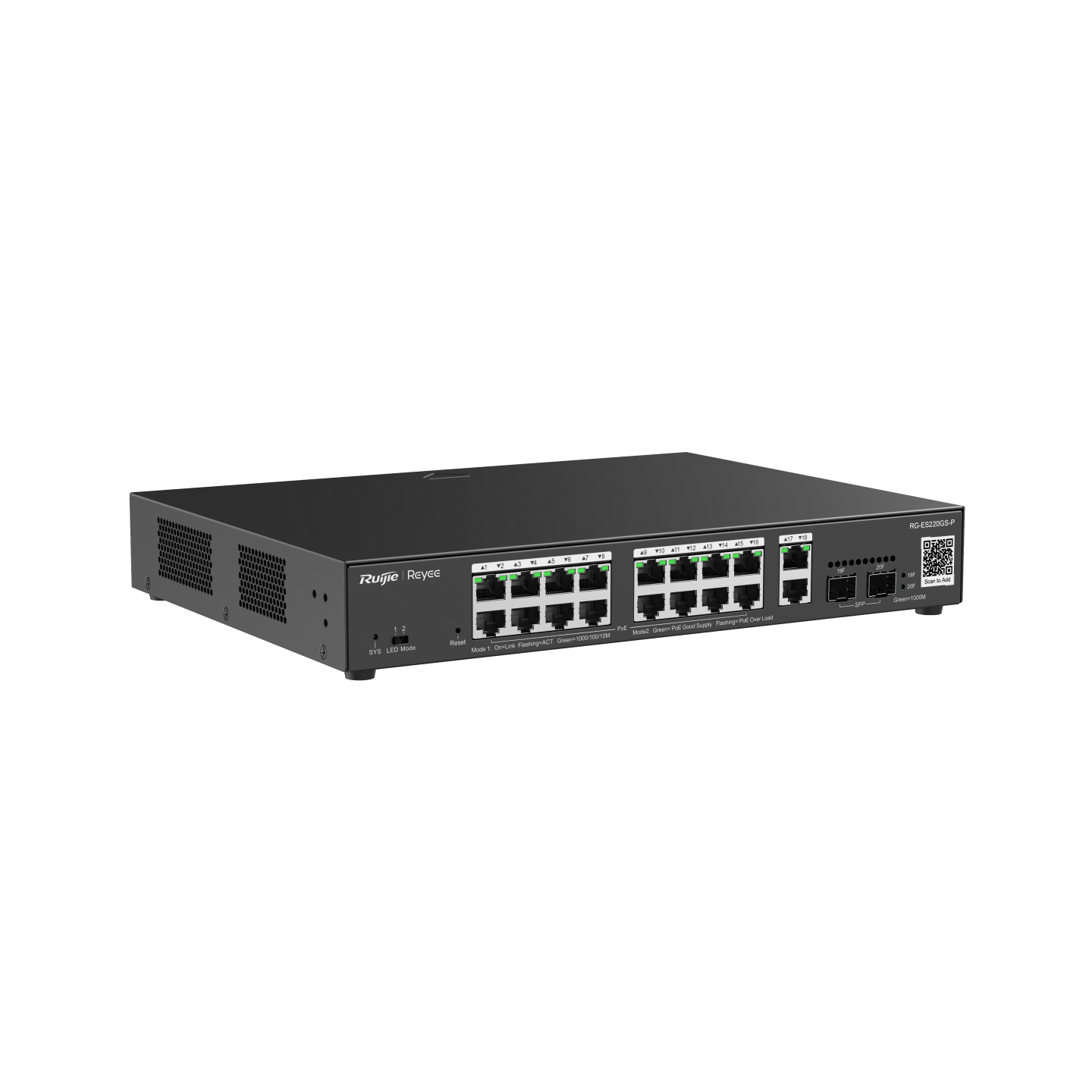 Ruijie RG-ES220GS-P (20-Port Gigabit Smart Cloud Managed PoE Switch)